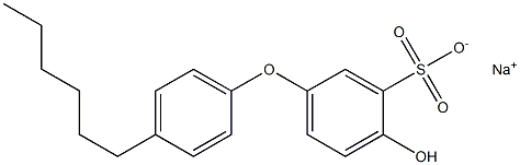 4-Hydroxy-4'-hexyl[oxybisbenzene]-3-sulfonic acid sodium salt Struktur