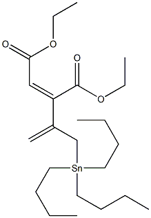 2-[1-[(Tributylstannyl)methyl]ethenyl]maleic acid diethyl ester Struktur