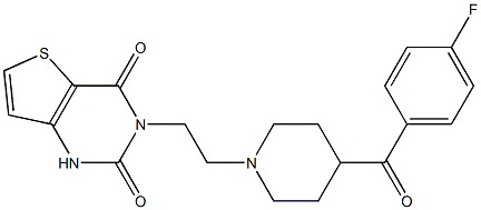 3-[2-[4-(4-Fluorobenzoyl)piperidino]ethyl]thieno[3,2-d]pyrimidine-2,4(1H,3H)-dione Struktur