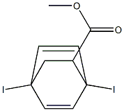 1,4-Diiodobicyclo[2.2.2]octa-2,5-diene-7-carboxylic acid methyl ester Struktur