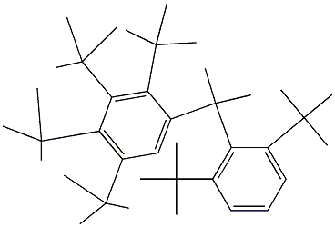 2-(2,3,4,5-Tetra-tert-butylphenyl)-2-(2,6-di-tert-butylphenyl)propane Struktur