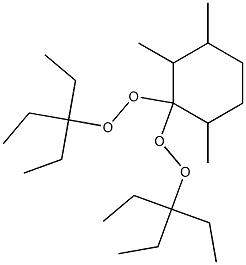 2,3,6-Trimethyl-1,1-bis(1,1-diethylpropylperoxy)cyclohexane Struktur