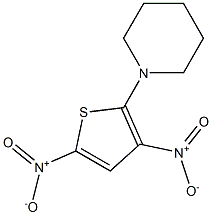 3,5-Dinitro-2-piperidinothiophene Struktur