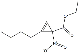 2-Butyl-1-nitro-2-cyclopropene-1-carboxylic acid ethyl ester Struktur