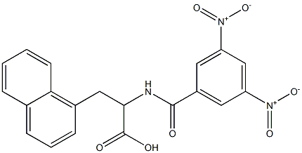 2-[(3,5-Dinitrobenzoyl)amino]-3-(1-naphthalenyl)propanoic acid Struktur