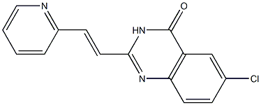 6-Chloro-2-[(E)-2-(2-pyridinyl)ethenyl]quinazolin-4(3H)-one Struktur