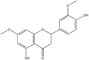 4',5-Dihydroxy-3',7-dimethoxyflavanone Struktur