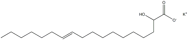 (E)-2-Hydroxy-11-octadecenoic acid potassium salt Struktur