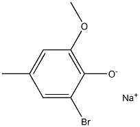 Sodium 2-bromo-6-methoxy-4-methylphenolate Struktur