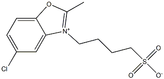 4-[(5-Chloro-2-methylbenzoxazol-3-ium)-3-yl]butane-1-sulfonate Struktur