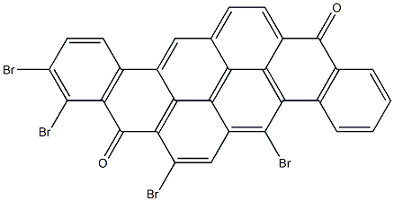 5,7,9,10-Tetrabromo-8,16-pyranthrenedione Struktur