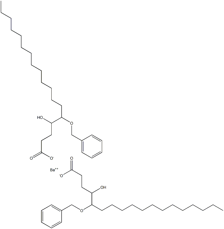 Bis(5-benzyloxy-4-hydroxystearic acid)barium salt Struktur