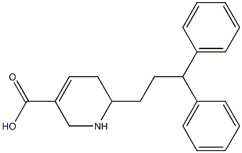 1,2,5,6-Tetrahydro-6-(3,3-diphenylpropyl)pyridine-3-carboxylic acid Struktur