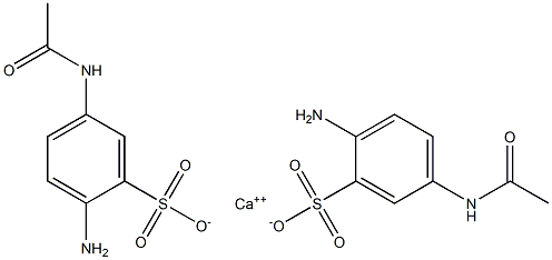 Bis(5-acetylamino-2-aminobenzenesulfonic acid)calcium salt Struktur