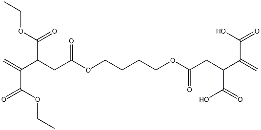 4,4'-[1,4-Butanediylbis(oxycarbonyl)]bis(1-butene-2,3-dicarboxylic acid diethyl) ester Struktur