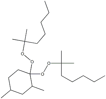 2,4-Dimethyl-1,1-bis(1,1-dimethylhexylperoxy)cyclohexane Struktur