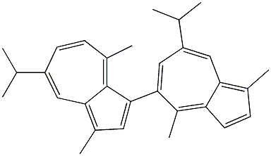 5-(1,4-Dimethyl-7-isopropylazulen-3-yl)-1,4-dimethyl-7-isopropylazulene Struktur