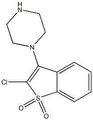 2-Chloro-3-(1-piperazinyl)benzo[b]thiophene 1,1-dioxide Struktur