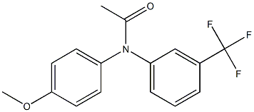 N-[m-(Trifluoromethyl)phenyl]-N-(p-methoxyphenyl)acetamide Struktur