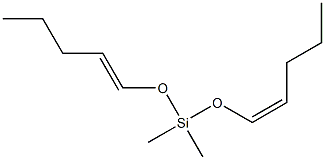 Dimethyl[(Z)-1-pentenyloxy][(E)-1-pentenyloxy]silane Struktur