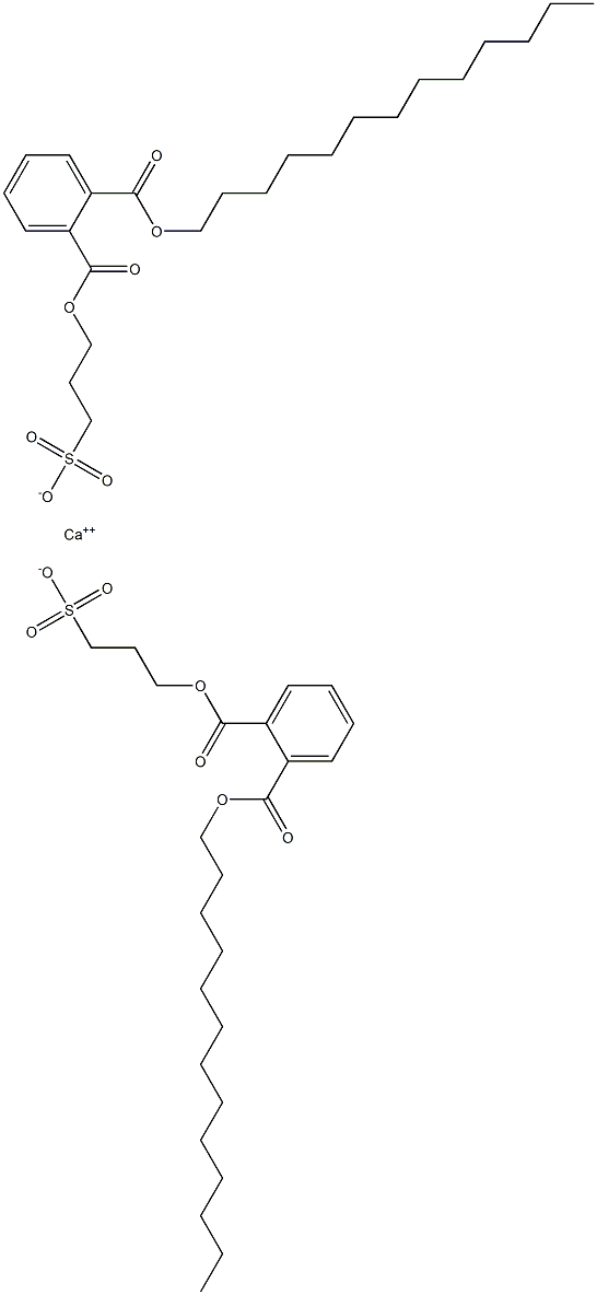 Bis[3-[(2-tridecyloxycarbonylphenyl)carbonyloxy]propane-1-sulfonic acid]calcium salt Struktur