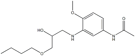 3'-[(2-Hydroxy-3-butoxypropyl)amino]-4'-methoxyacetanilide Struktur