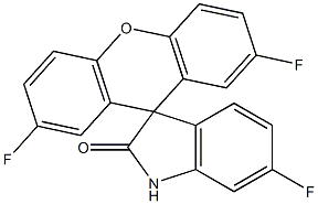 6-Fluoro-2',7'-difluorospiro[3H-indole-3,9'-[9H]xanthen]-2(1H)-one Struktur