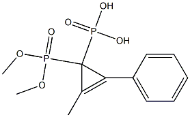 (2-Phenyl-3-methyl-2-cyclopropene-1,1-diyl)bis(phosphonic acid dimethyl) ester Struktur