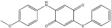 2-(Phenylthio)-5-[(4-methoxyphenyl)amino]-2,5-cyclohexadiene-1,4-dione Struktur