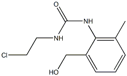 2-[3-(2-Chloroethyl)ureido]-3-methylbenzyl alcohol Struktur