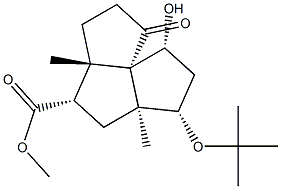 [3aS,4S,5aS,6S,8R,8aS,(+)]-6-(tert-Butyloxy)-8-hydroxy-3a,5a-dimethyl-1-oxodecahydrocyclopenta[c]pentalene-4-carboxylic acid methyl ester Struktur