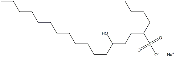 8-Hydroxyicosane-5-sulfonic acid sodium salt Struktur