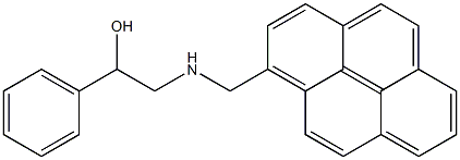 1-(2-Hydroxy-2-phenylethylaminomethyl)pyrene Struktur