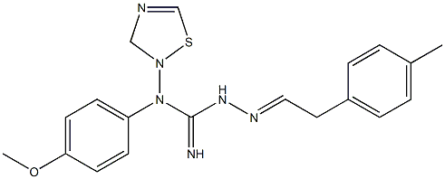 Dihydro-N-[(imino)[2-[2-(4-methylphenyl)ethylidene]hydrazino]methyl]-N-(4-methoxyphenyl)-1,2,4-thiadiazol-2(3H)-amine Struktur