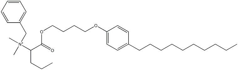 N,N-Dimethyl-N-benzyl-N-[1-[[4-(4-decylphenyloxy)butyl]oxycarbonyl]butyl]aminium Struktur