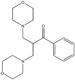 3-Morpholino-2-(morpholinomethyl)-1-phenyl-1-propanone Struktur