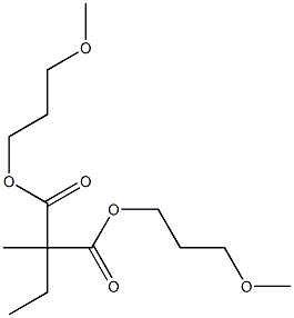 Ethylmethylmalonic acid bis(3-methoxypropyl) ester Struktur