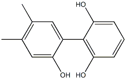 4',5'-Dimethyl-1,1'-biphenyl-2,2',6-triol Struktur