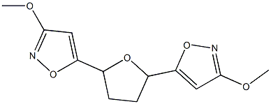 Tetrahydro-2,5-bis(3-methoxyisoxazol-5-yl)furan Struktur