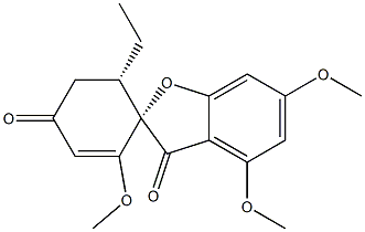 (2S,6'S)-2',4,6-Trimethoxy-6'-ethylspiro[benzofuran-2(3H),1'-[2]cyclohexene]-3,4'-dione Struktur