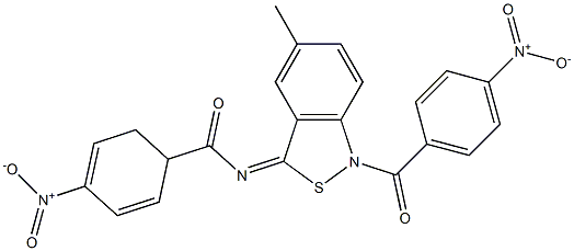 5-Methyl-1-(p-nitrobenzoyl)-3(1H)-(p-nitrobenzoyl)imino-2,1-benzisothiazole Struktur