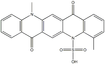 5,7,12,14-Tetrahydro-4,12-dimethyl-7,14-dioxoquino[2,3-b]acridine-5-sulfonic acid Struktur