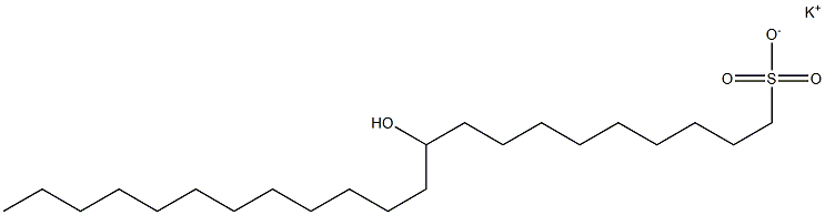 10-Hydroxydocosane-1-sulfonic acid potassium salt Struktur