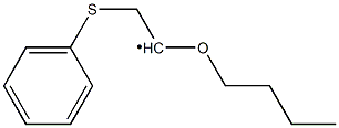 2-[(Phenyl)thio]-1-butoxyethyl radical Struktur