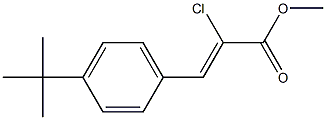 (2Z)-2-Chloro-3-(4-tert-butylphenyl)propenoic acid methyl ester Struktur