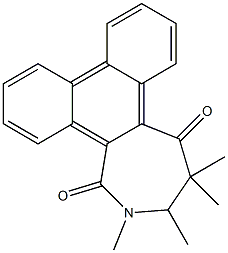 2-Methyl-2,3-dihydro-3-methyl-4-methyl-4-methyl-1H-phenanthro[9,10-c]azepine-1,5(4H)-dione Struktur