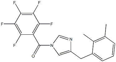 4-(2,3-Dimethylbenzyl)-1-(2,3,4,5,6-pentafluorobenzoyl)-1H-imidazole Struktur