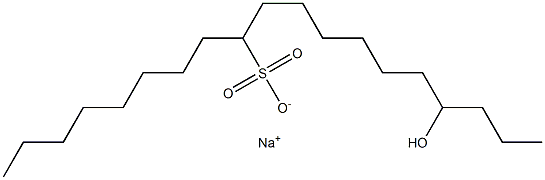 16-Hydroxynonadecane-9-sulfonic acid sodium salt Struktur