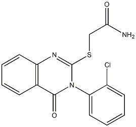 2-(2-Amino-2-oxoethylthio)-3-(2-chlorophenyl)-quinazolin-4(3H)-one Struktur