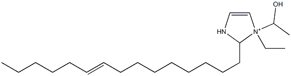 1-Ethyl-1-(1-hydroxyethyl)-2-(9-pentadecenyl)-4-imidazoline-1-ium Struktur